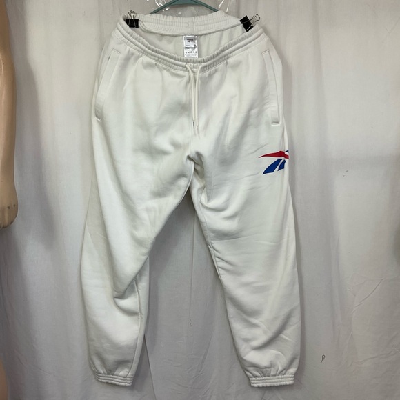 NEW Reebok White Classic Joggers Sweatpants Size L - Picture 2 of 14